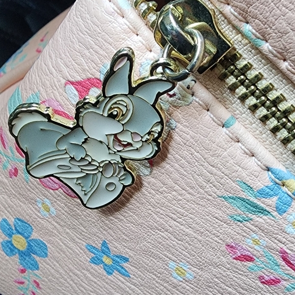 Disney Pink Floral Mini Backpack with Matching Wallet - Picture 2 of 7